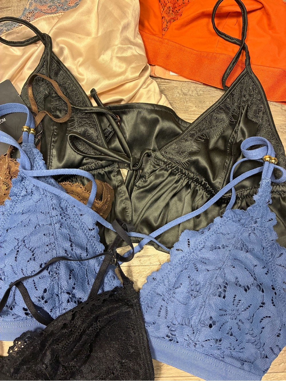 Free People aerie Pretty Little Thing Urban Outfitters 6 Bralettes Satin Lace - Picture 3 of 14